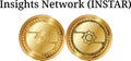 Set of physical golden coin Insights Network INSTAR