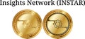 Set of physical golden coin Insights Network INSTAR