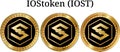 Set of physical golden coin IOStoken IOST