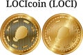 Set of physical golden coin LOCIcoin (LOCI)