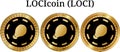 Set of physical golden coin LOCIcoin LOCI