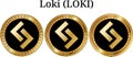 Set of physical golden coin Loki LOKI