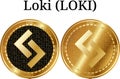 Set of physical golden coin Loki LOKI