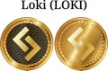 Set of physical golden coin Loki LOKI