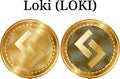 Set of physical golden coin Loki LOKI