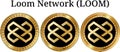 Set of physical golden coin Loom Network (LOOM)