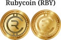 Set of physical golden coin Rubycoin (RBY)