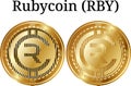 Set of physical golden coin Rubycoin RBY
