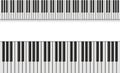 Set of piano keys in illustration, black and white. Royalty Free Stock Photo