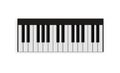 Set of piano keys in illustration, black and white. Royalty Free Stock Photo