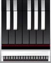Set of piano keys in illustration, black and white Royalty Free Stock Photo