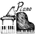 Set piano Royalty Free Stock Photo