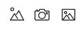 Set of Picture, Camera, Image icons. Editable line vector.