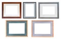 Set of picture frames with passepartout isolated