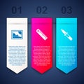 Set Picture landscape, Ruler and Pipette. Business infographic template. Vector