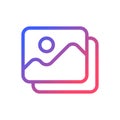 Set of pictures pixel perfect gradient linear ui icon