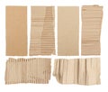 Set with pieces of torn cardboard on background Royalty Free Stock Photo