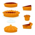 A set of pies with jam and carrot or pumpkin cakes Royalty Free Stock Photo