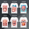 Set pig - idea for print t-shirt