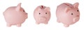 Set Piggy bank pig on isolated white background Royalty Free Stock Photo