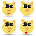 Set pigs with different emotions .