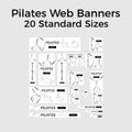 Set of vector pilates web bannes