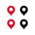 Set of pin location icon vector template