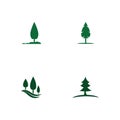 set of pine tree logo vector illustration Royalty Free Stock Photo