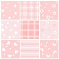 Set pink baby seamless. Royalty Free Stock Photo