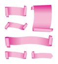 Set of pink banners Royalty Free Stock Photo