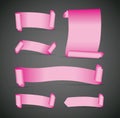 Set of pink banners Royalty Free Stock Photo