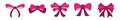 Set of pink bow for celebration christmas and birthday Royalty Free Stock Photo