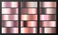 Set pink gradient Chrome color foil texture background.