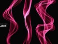 Set of pink waves flow smooth sky abstract background template