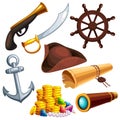 A set of pirate things