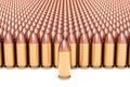 Set of pistol bullets, 3D rendering