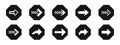 Set of pixel arrows. Arrow pixel art. 8 Bit pixel arrows. Pixel arrows. 8 bit pixel arrows vector illustration