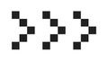 Set of pixel arrows. Collection of black cursors. 8-bit pointers. Vector illustration Royalty Free Stock Photo