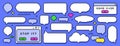 Pixel dialogue boxes, speech bubbles, flash message frames and retro game pixelated icons