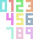 Set of pixel digit numbers. Vector illustration Royalty Free Stock Photo