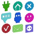 A set of pixel icons for your individual design.