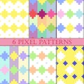 Set of pixel patterns.square pixel patterns.