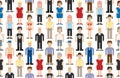 Set of pixel people Royalty Free Stock Photo