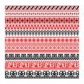 Set of Pixelized pattern Vyshyvanka Traditional Ukrainian Seamless Pattern slavic ornament