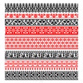 Set of Pixelized pattern Vyshyvanka Traditional Ukrainian Seamless Pattern slavic ornament