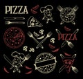 Set of pizza icons