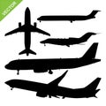 Plane silhouette vector