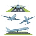 Set of planes in different views