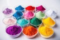 a set of plant-based colorants used for making bath bombs