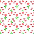 set of plasicine pink rose bouquet saemless wallpaper background plasticine concept love ,celebration , congratulation , on white